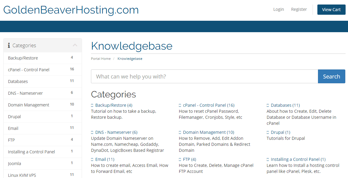 GoldenBeaverHosting Knowledgebase