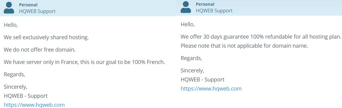 HQWEB support