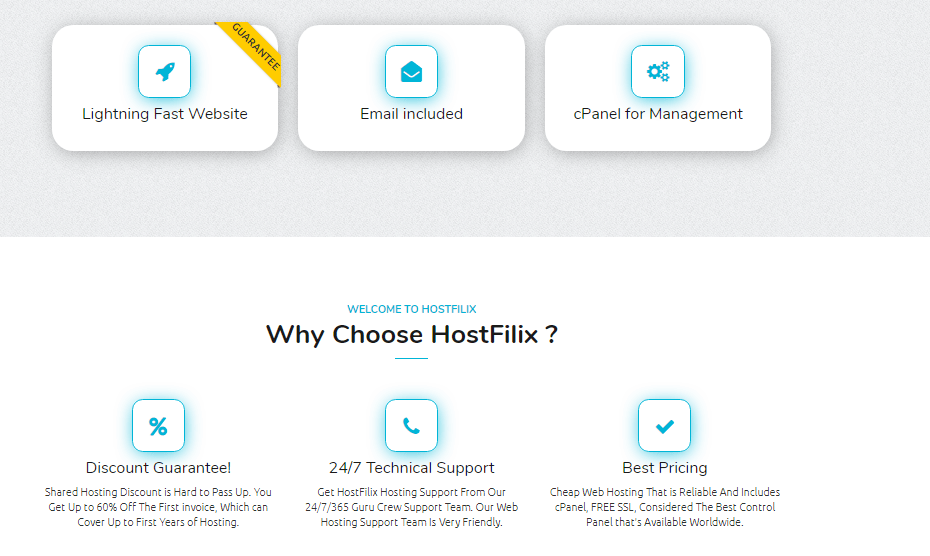 HostFilix features