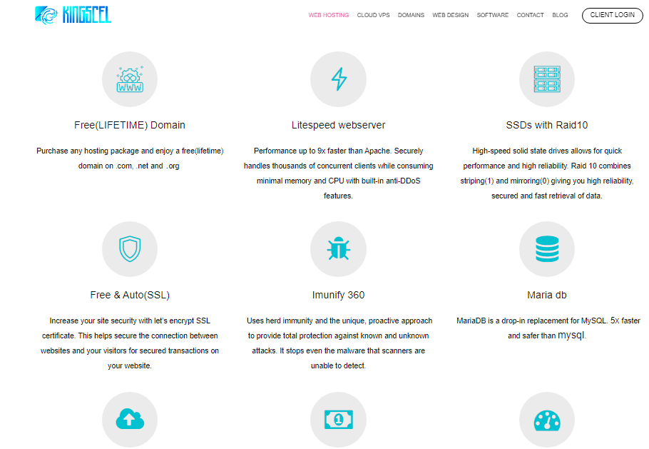 KINGSCEL features