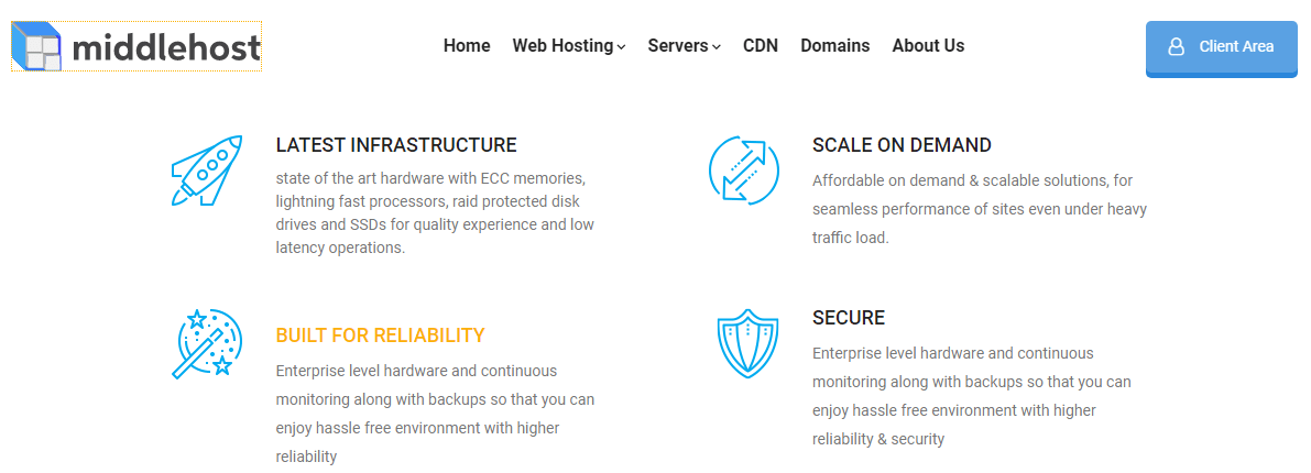 Middlehost features