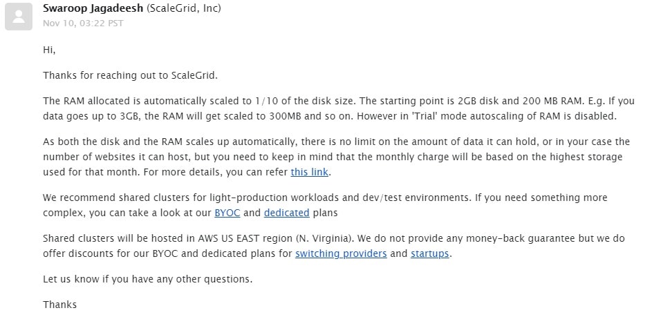 ScaleGrid support