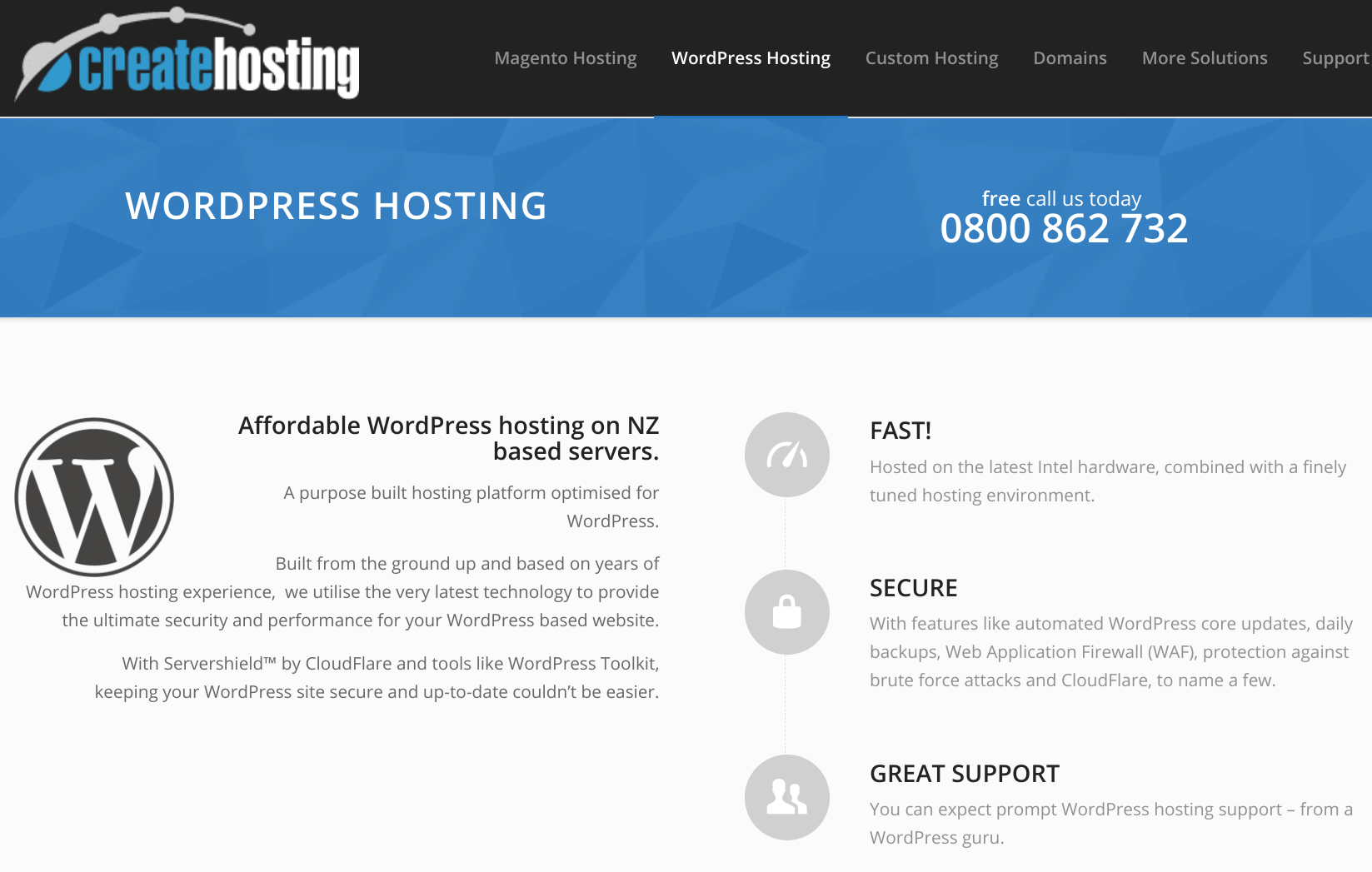 createhosting features