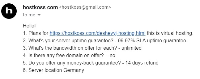 hostkoss support