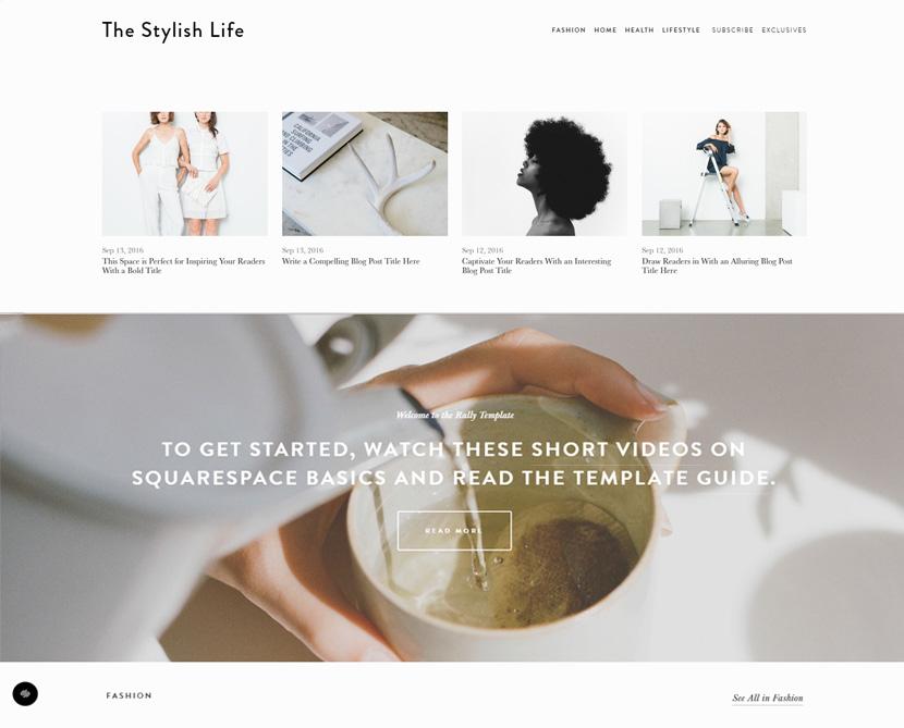 Squarespace Aria template