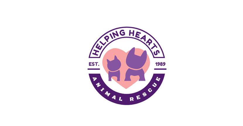 Animal Logo created with DesignEvo - Helping Hearts Animal Rescue