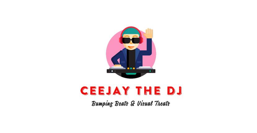 Sample DJ logo created with Tailor Brands - CeeJay the DJ