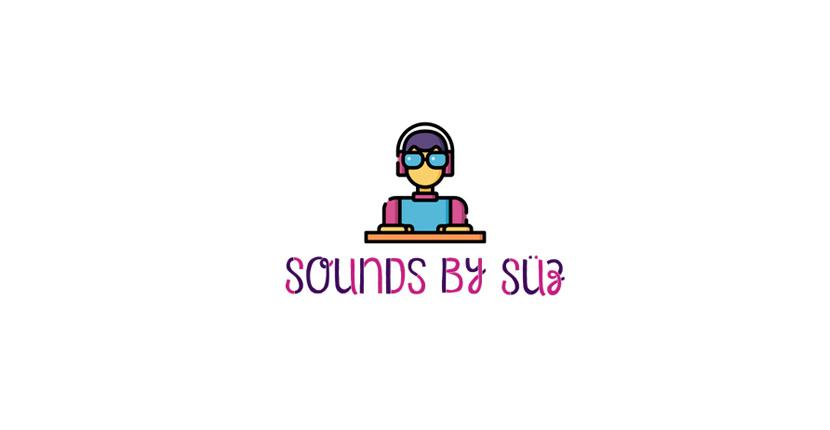 Sample DJ logo created with Tailor Brands - Sounds by Suz