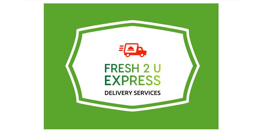 Food logo created with Looka - Fresh 2 U Express