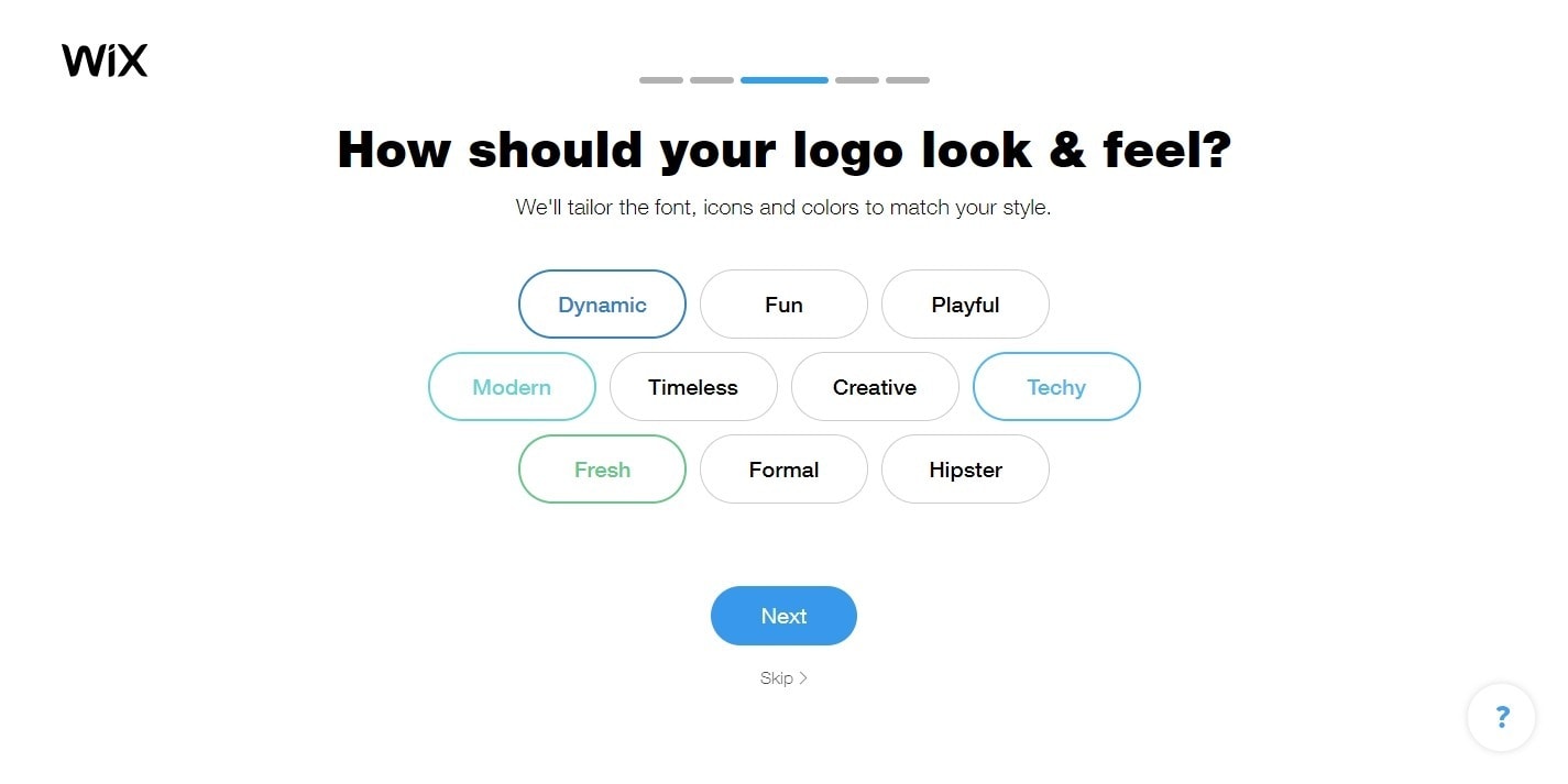 Wix Logo Maker screenshot - Logo look and feel