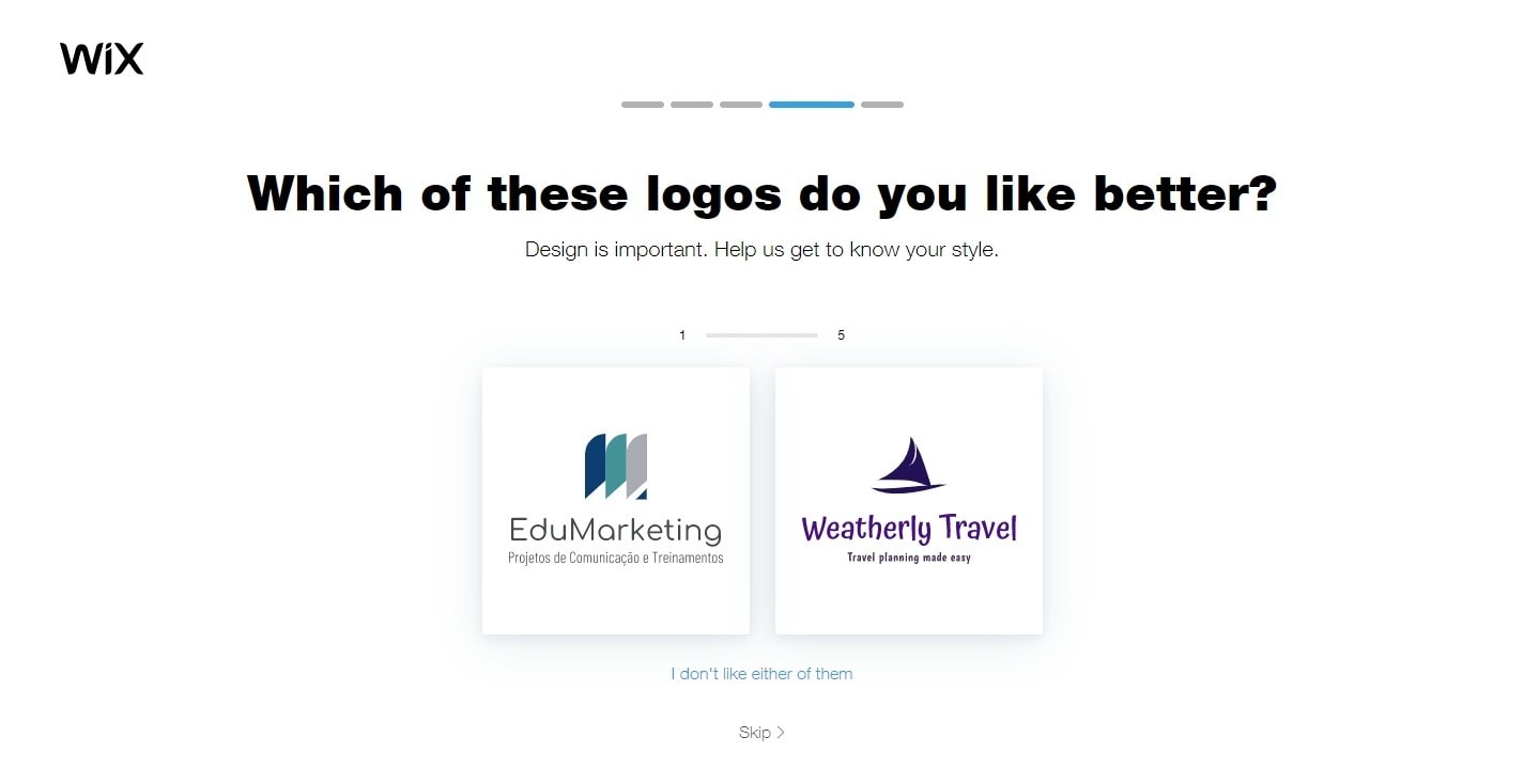 Wix Logo Maker screenshot - logo styles