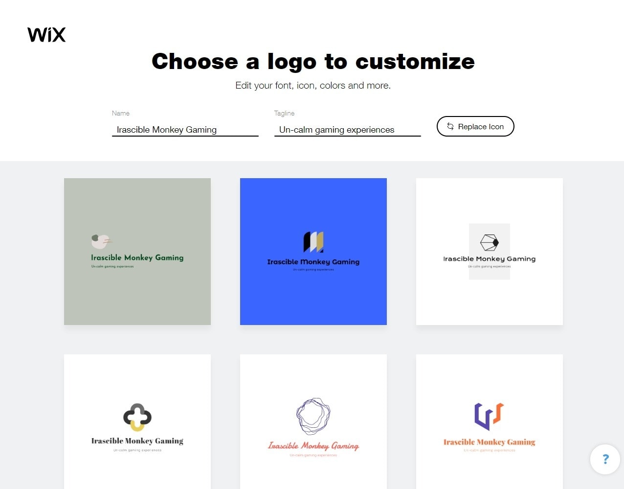 Wix Logo Maker screenshot - logo styles