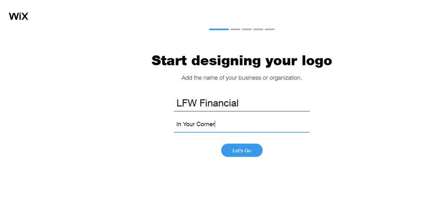 Wix Logo Maker screenshot - Start designing your logo