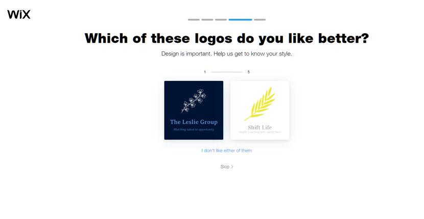 Wix Logo Maker screenshot - Logo styles