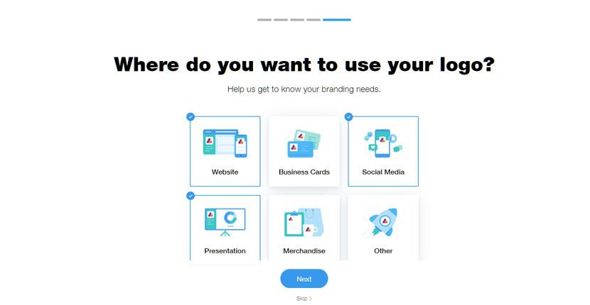 Wix Logo Maker screenshot - Logo uses