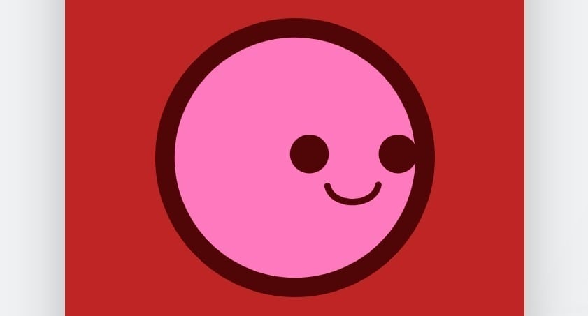 Avatar design created with Wix Logo Maker - pink smiley