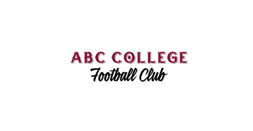 Soccer logo created with Tailor Brands - ABC College Football Club