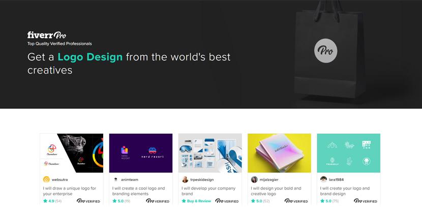 Fiverr screenshot - Fiverr Pro logo designers