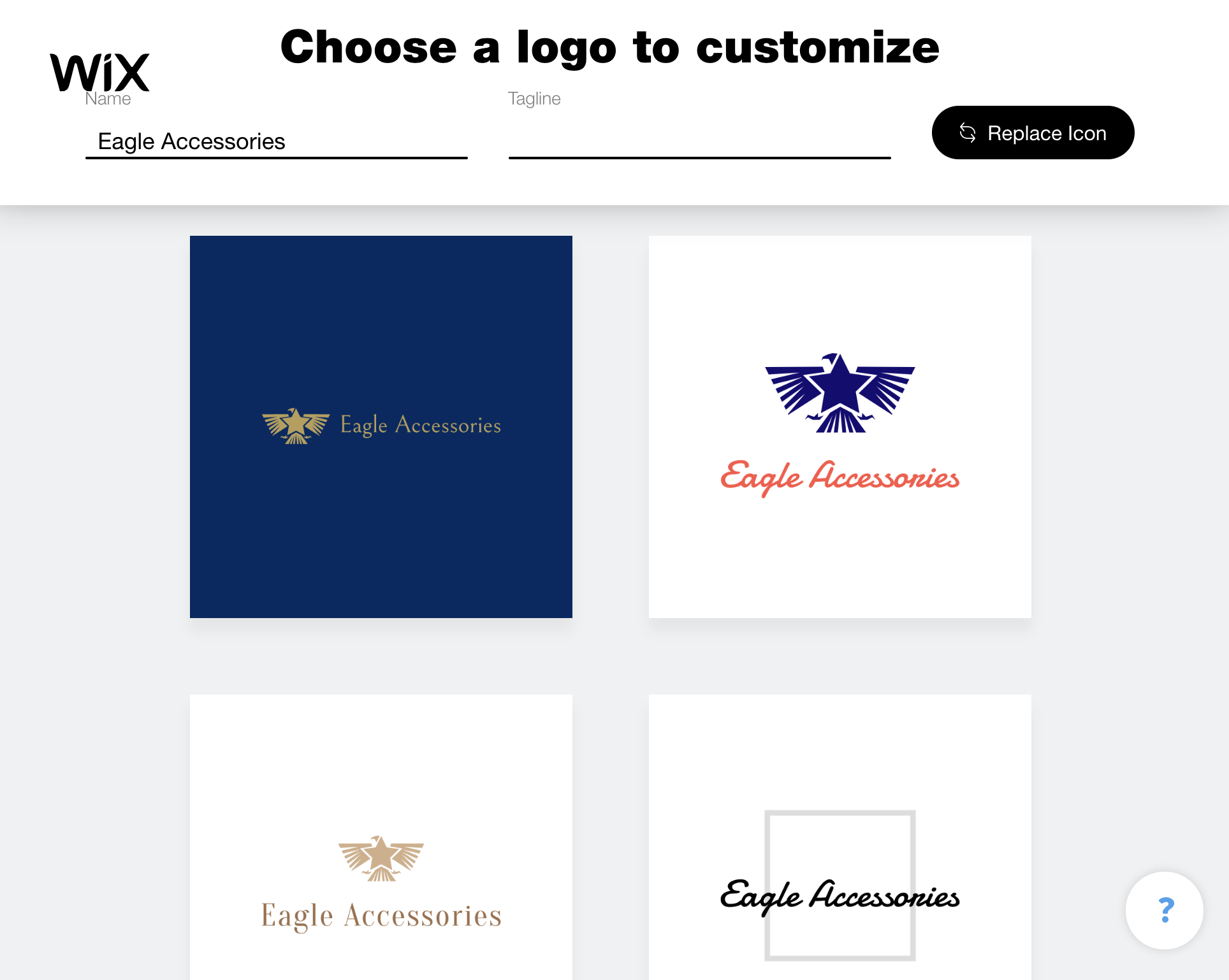 Wix Logo Maker screenshot - eagle logos