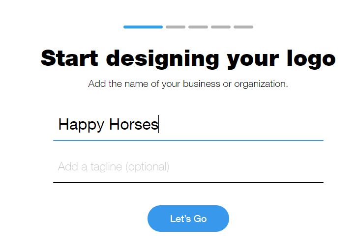 Wix Logo Maker screenshot - Add business name