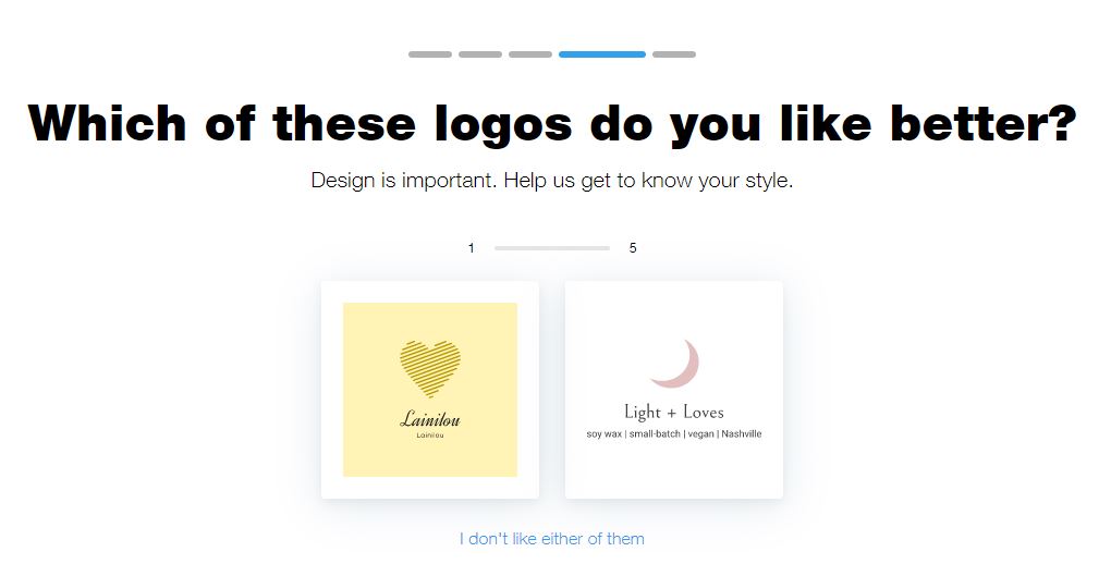 Wix Logo Maker screenshot - logo styles