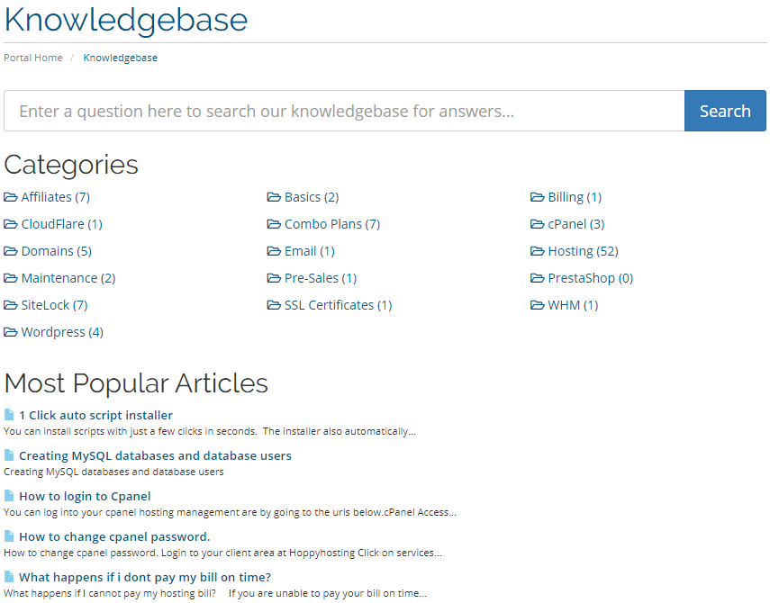 HoppyHosting knowledgebase