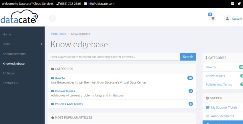 Datacate Knowledgebase