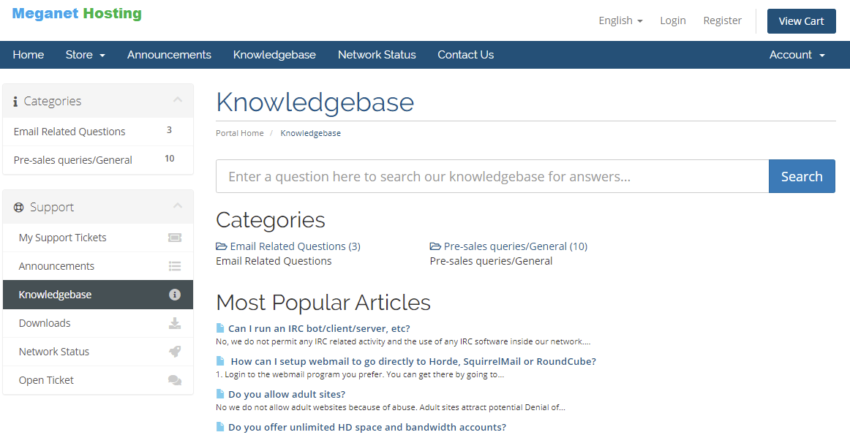 Knowledgebase Meganet Hosting 850x435