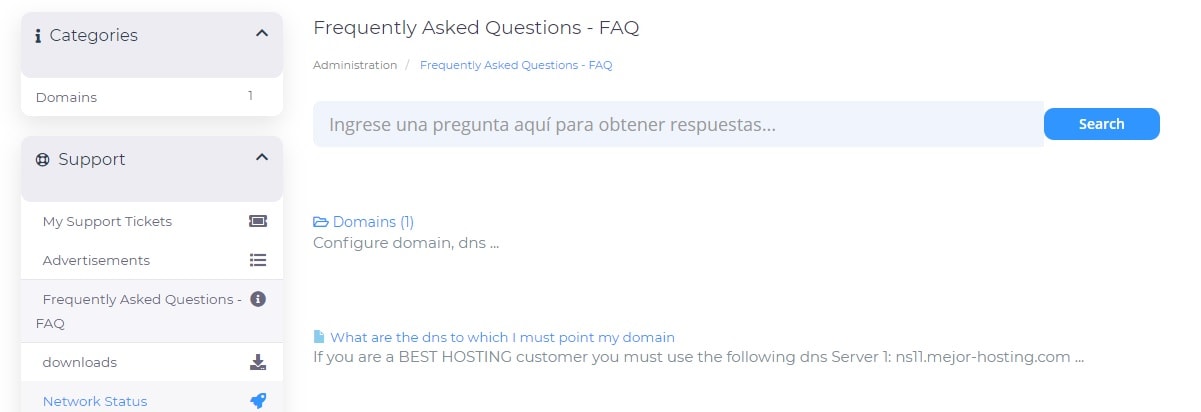 MEJOR HOSTING FAQ