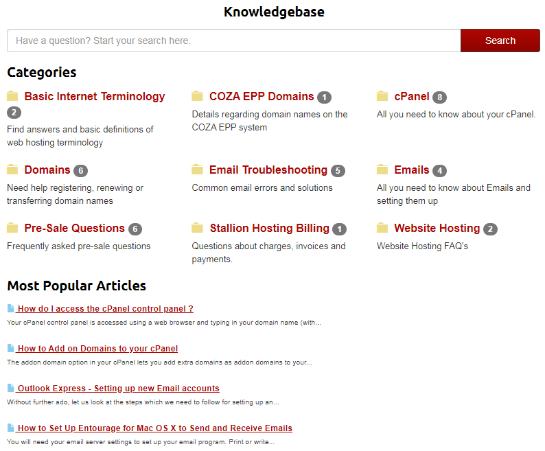 Stallion Hosting Knowledgebase