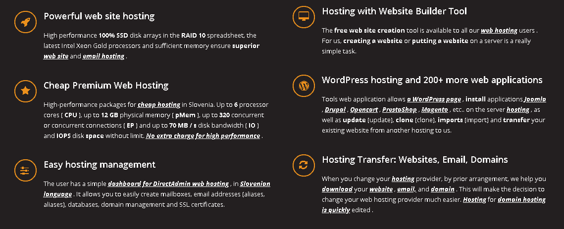 hitrost features