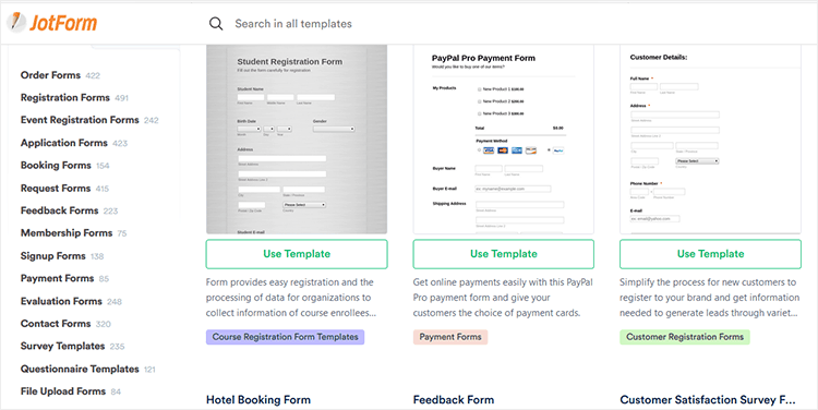 jotform templates