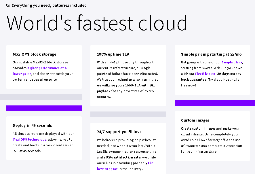 upcloud features