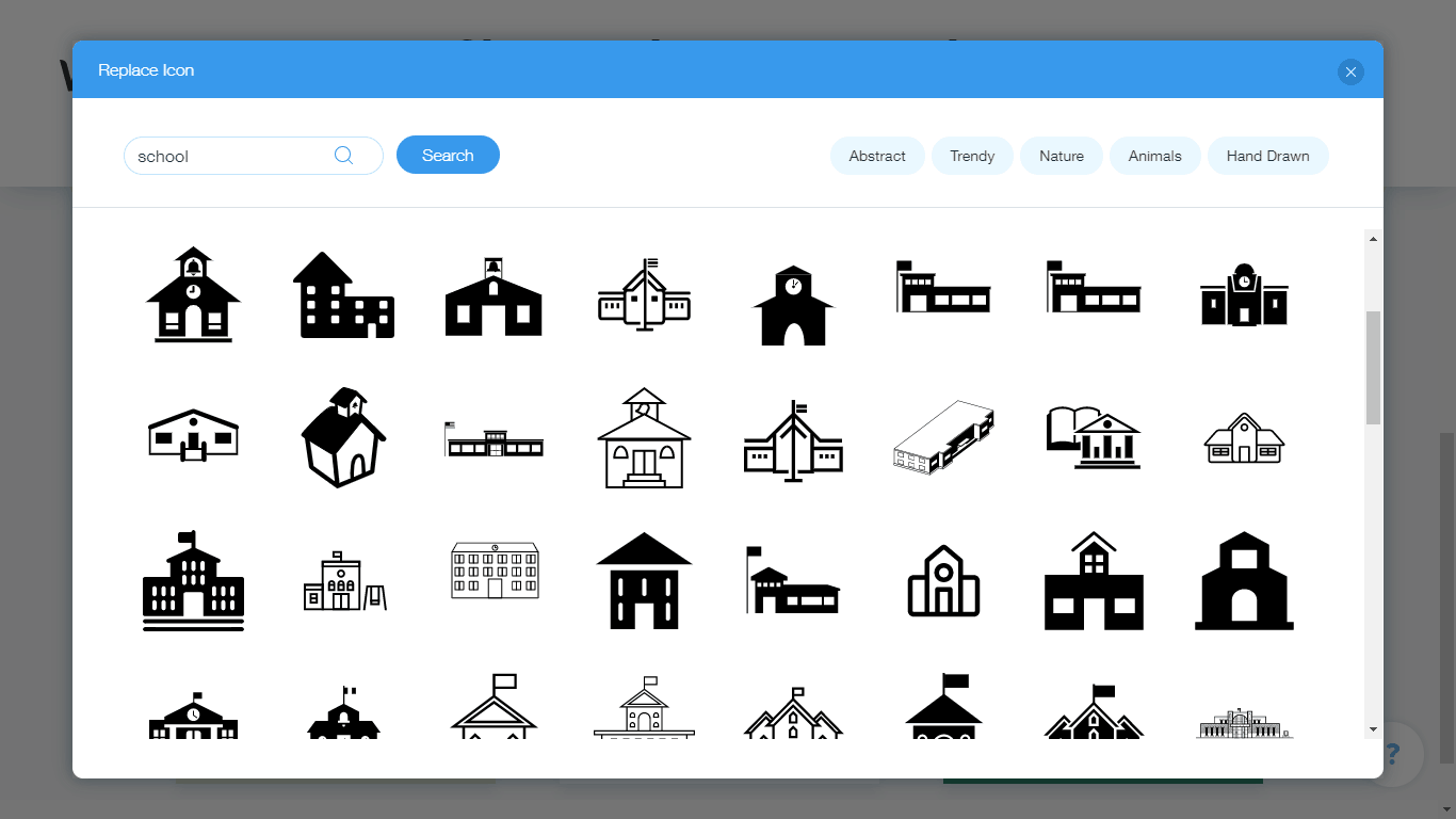 Wix Logo Maker screenshot - School logo icons