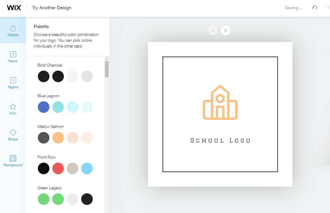 Wix Logo Maker screenshot - Logo editor