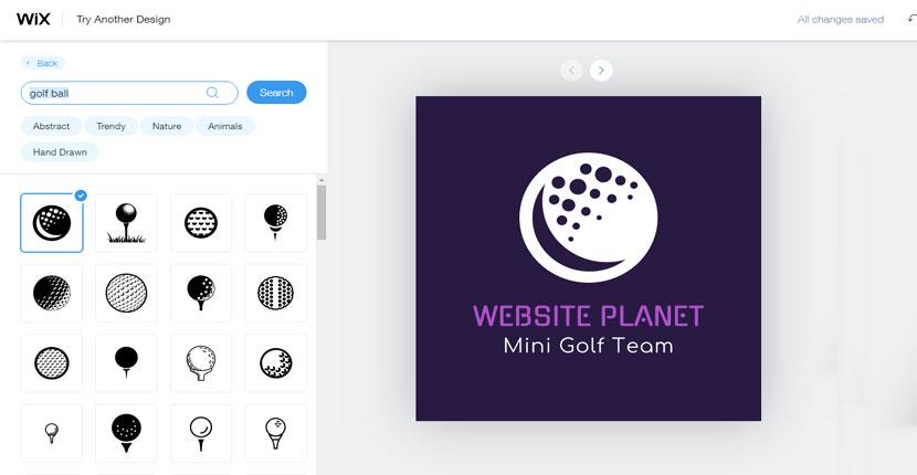 Wix Logo Maker screenshot - Logo editor