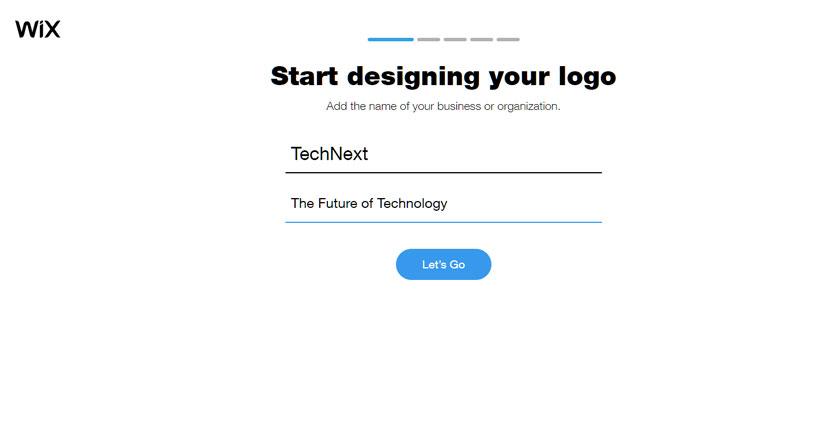 Wix Logo Maker screenshot - Start designing