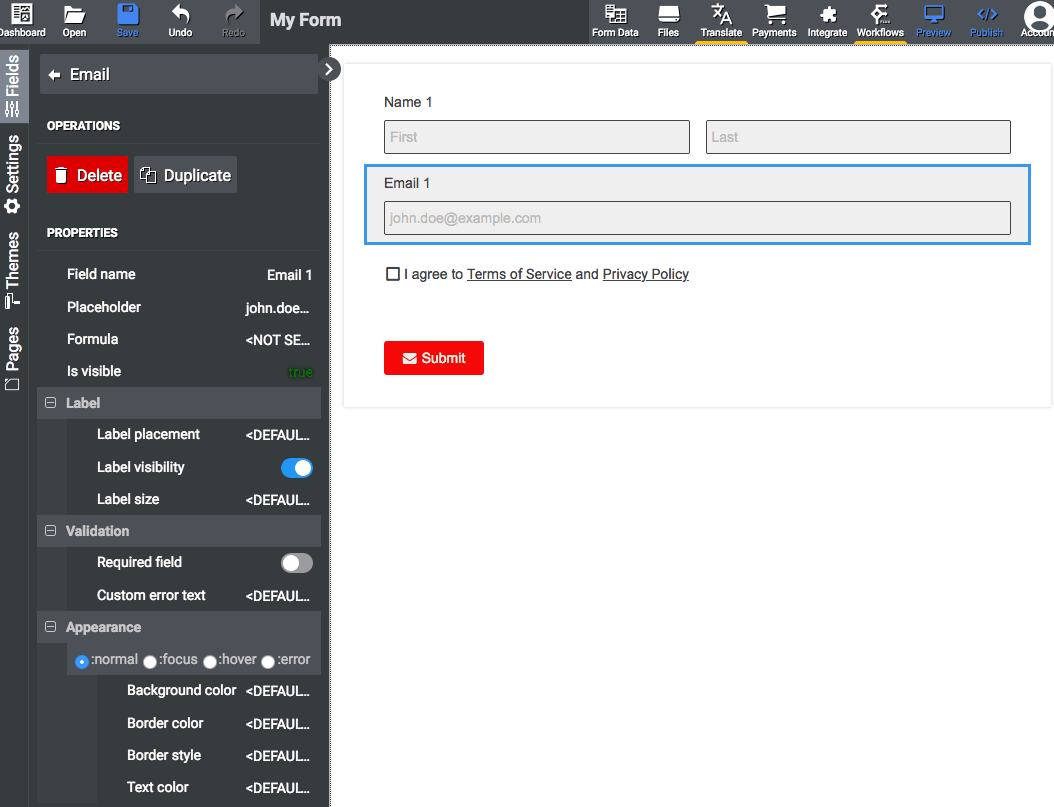 AbcSubmit screenshot - Sidebar