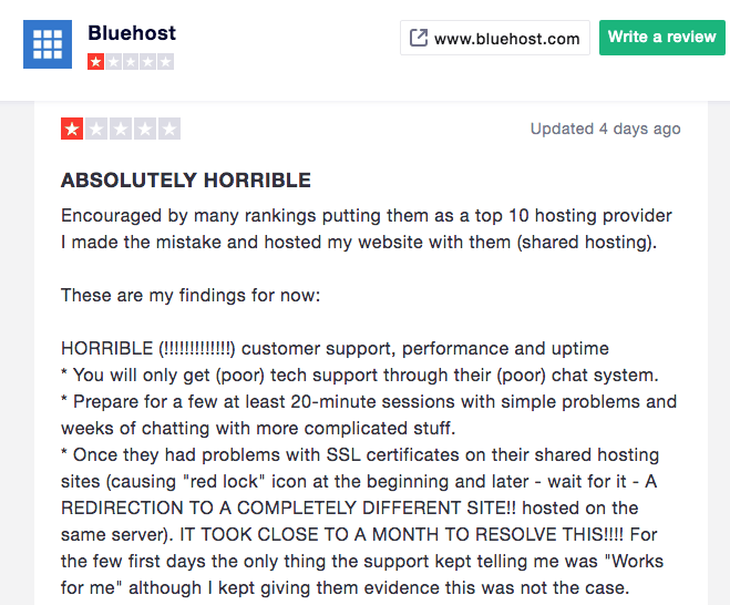 Review of Bluehost’s customer service