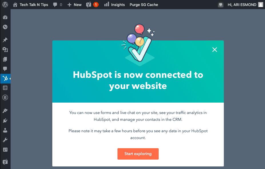HubSpot Form Builder screenshot - WordPress integration