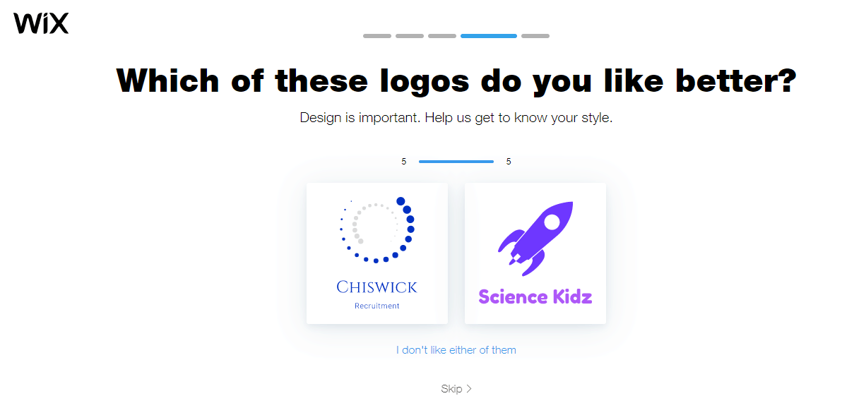 Wix Logo Maker screenshot - Which logo you like better
