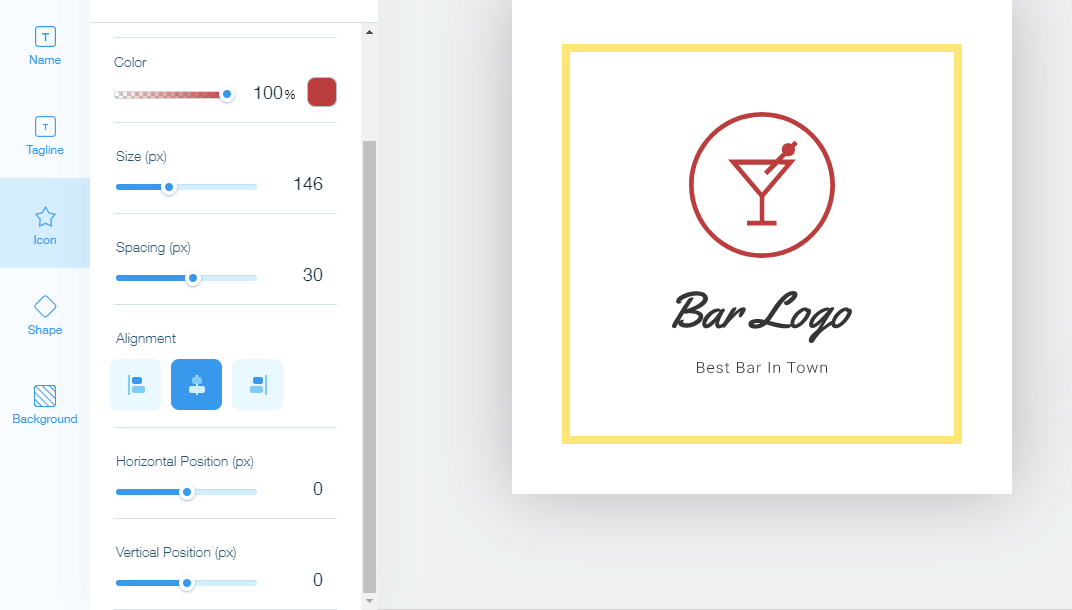 Wix Logo Maker screenshot - Logo editor