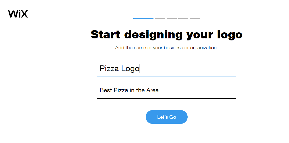 Wix Logo Maker screenshot - Start designing