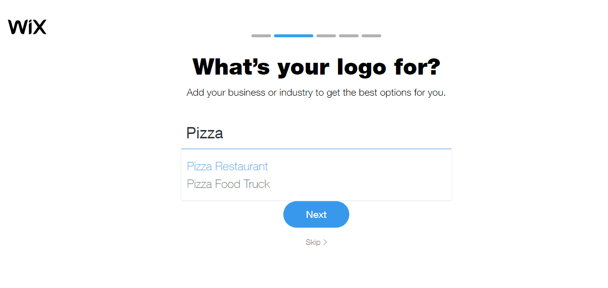 Wix Logo Maker screenshot - What's your logo for