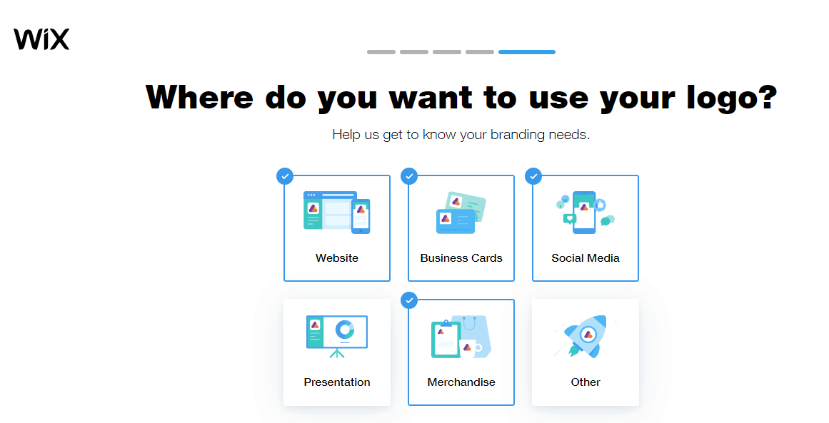 Wix Logo Maker screenshot - Where you use your logo