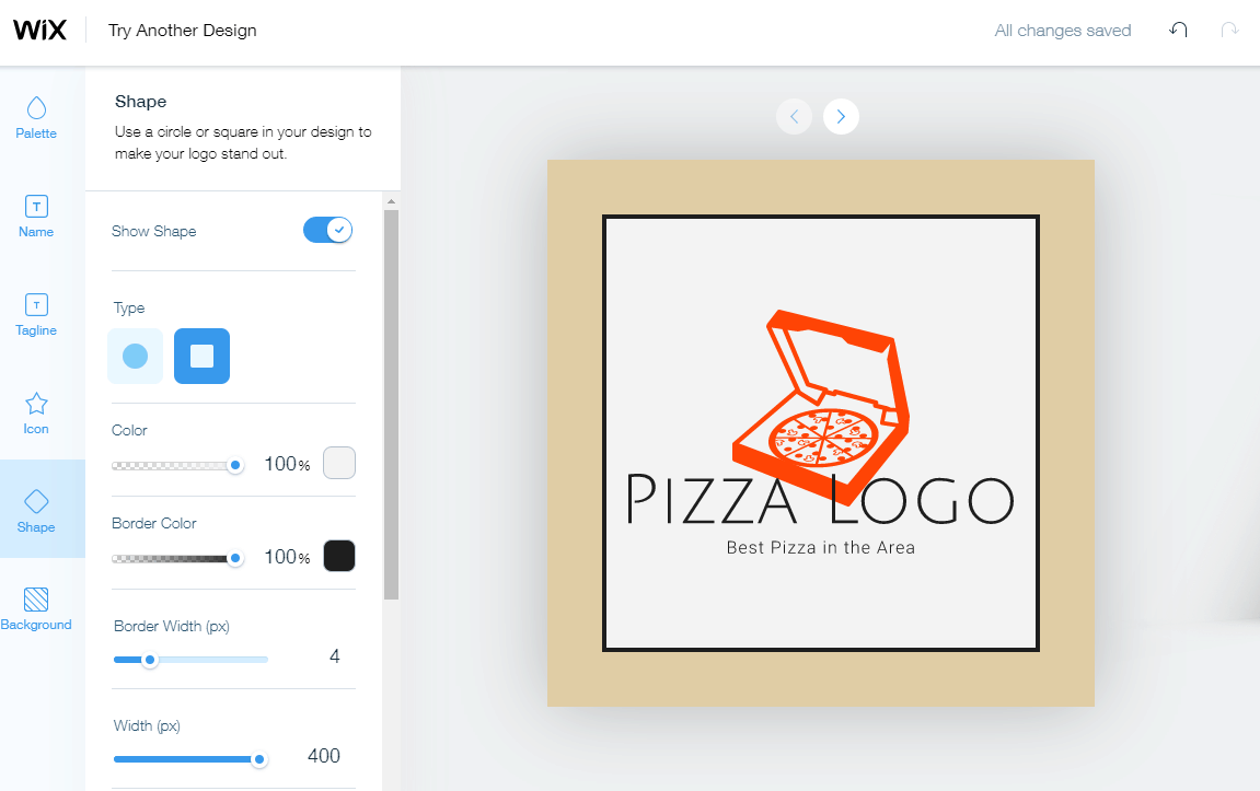 Wix Logo Maker screenshot - Logo editor