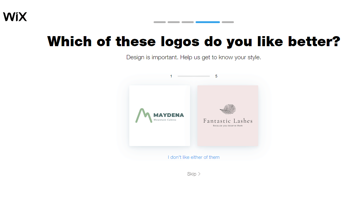 Wix Logo Maker screenshot - Pick your favorite
