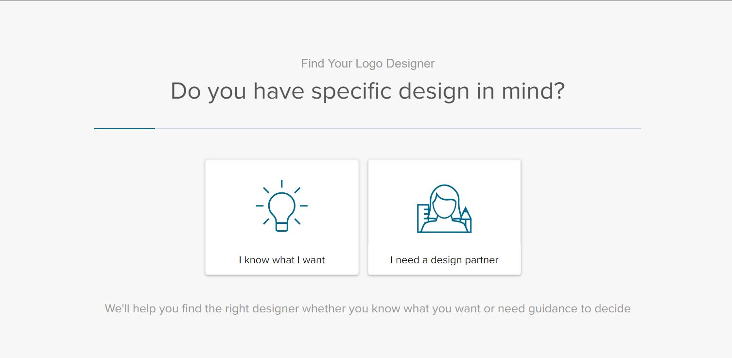 Fiverr screenshot - Logo Designer Search Wizard