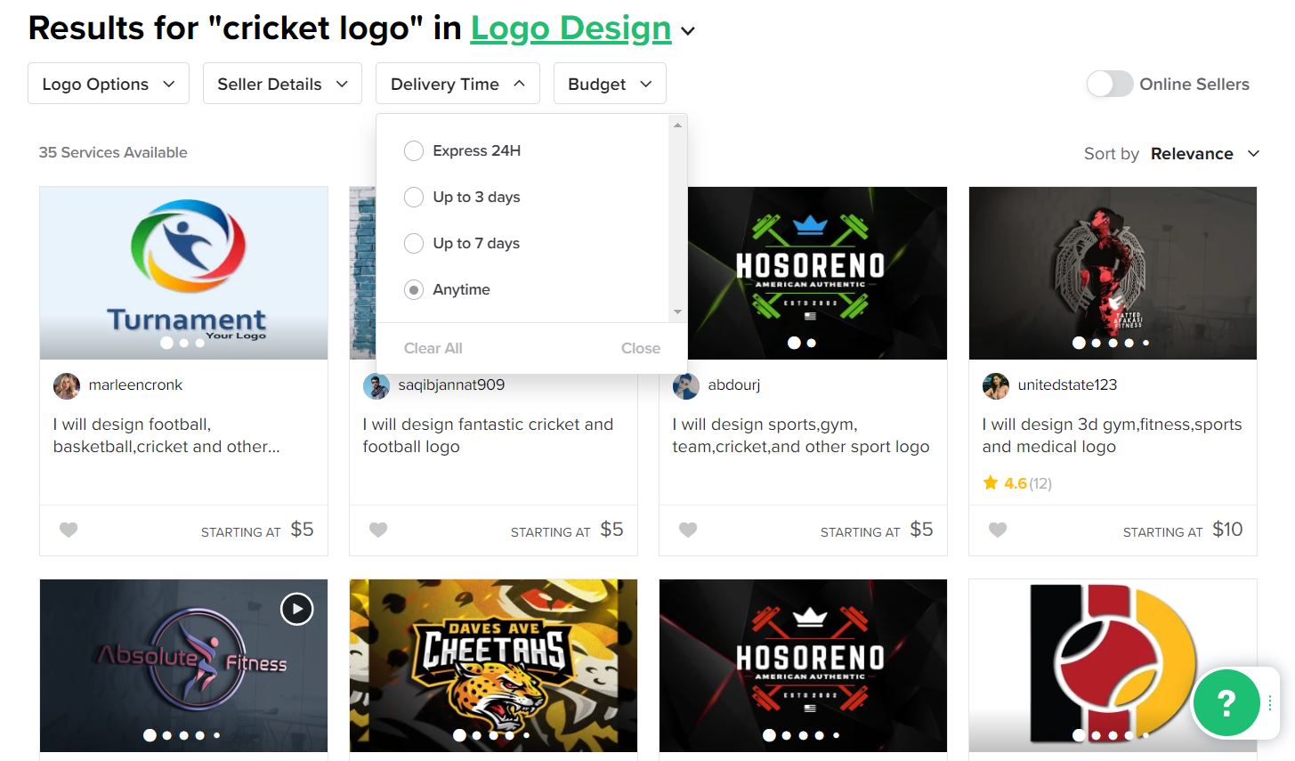 cricket logo design samples