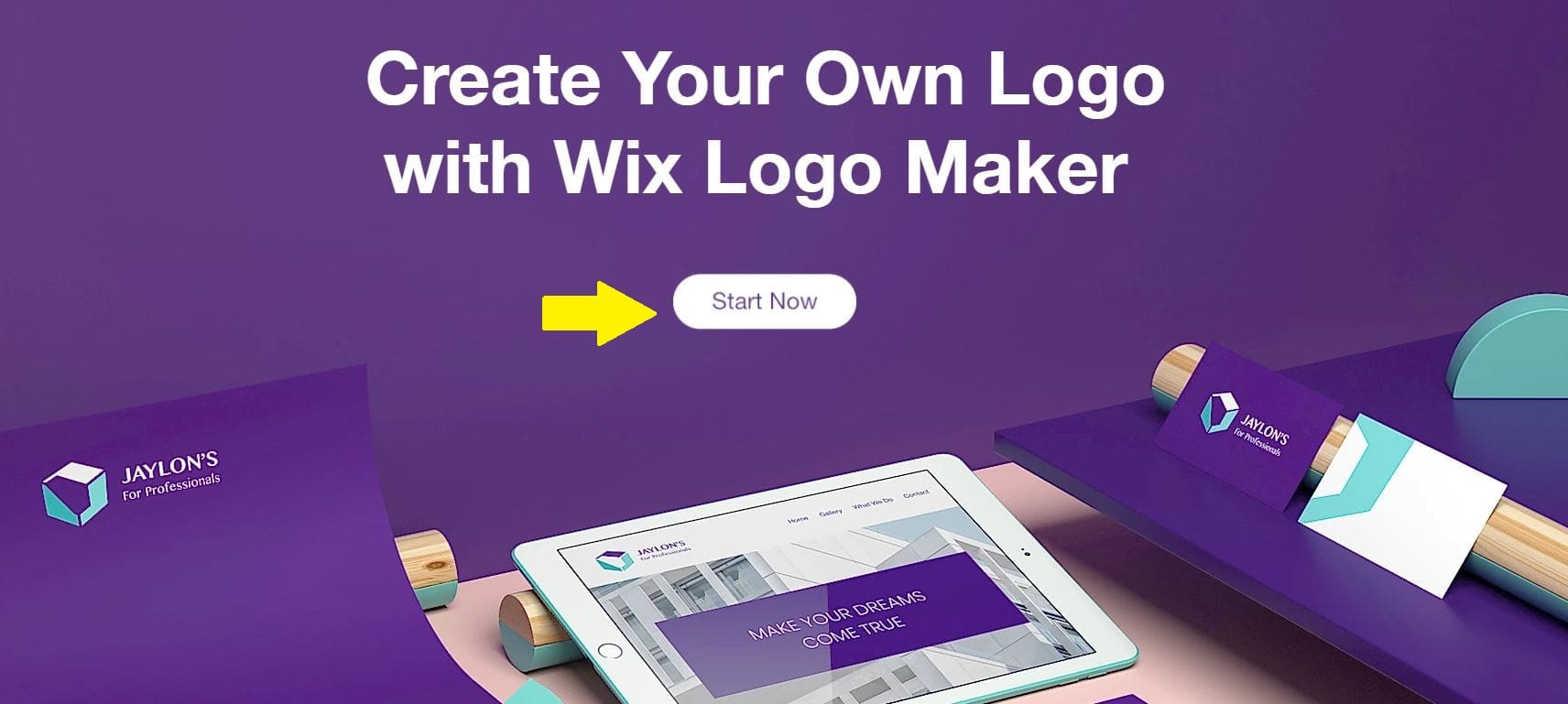 Wix Logo Maker homepage